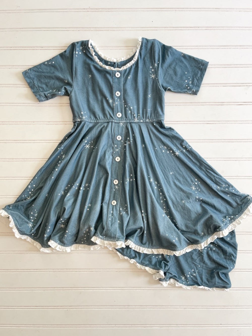 WELL DRESSED WOLF OMI JO Dusty Deal Star Print Twirl Dress & Bloomers Set